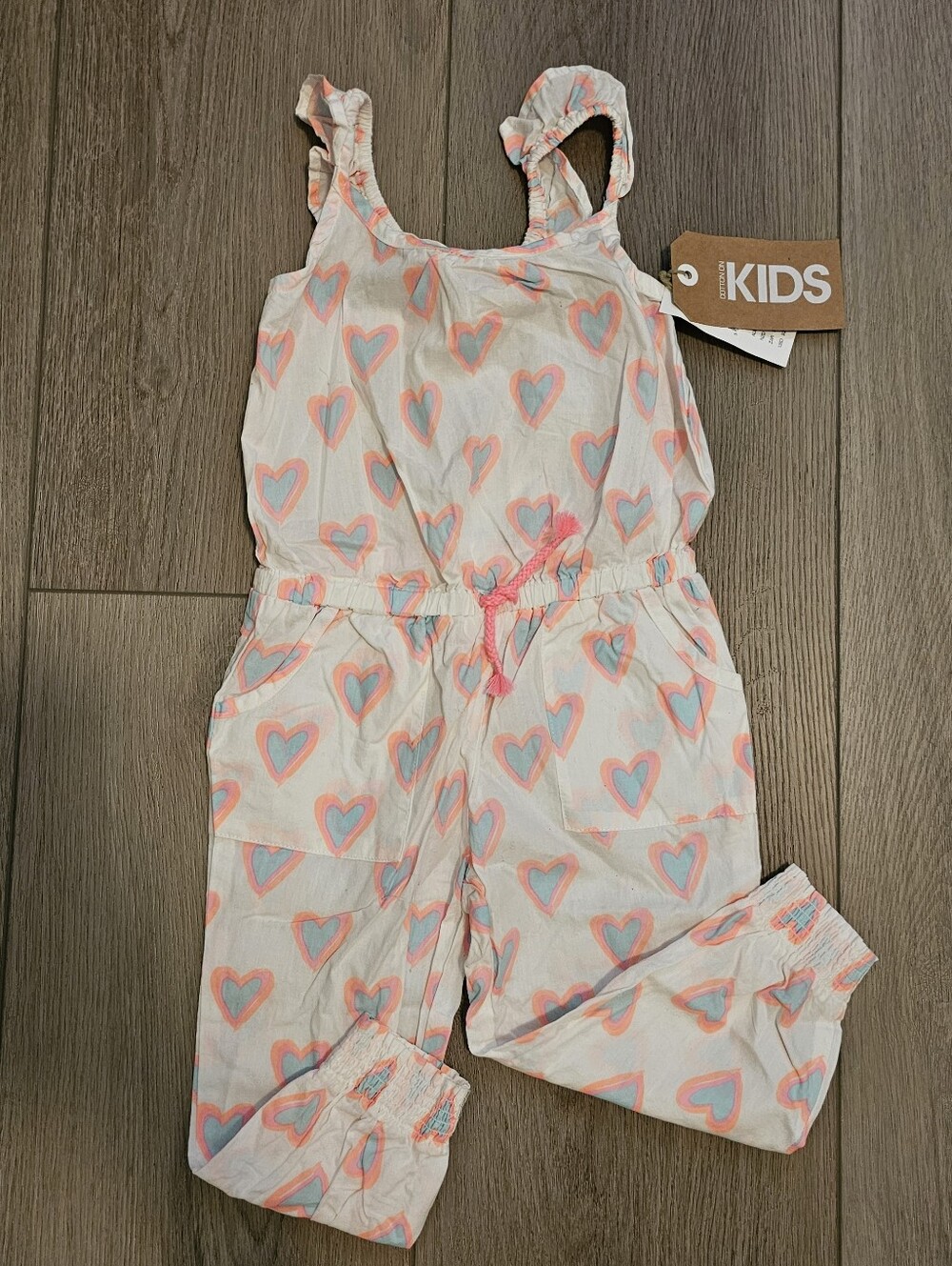 Cotton On Kids | Girls Size 2 | Heart Print | Sleeveless Jumpsuit | NWT